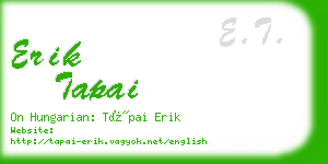 erik tapai business card